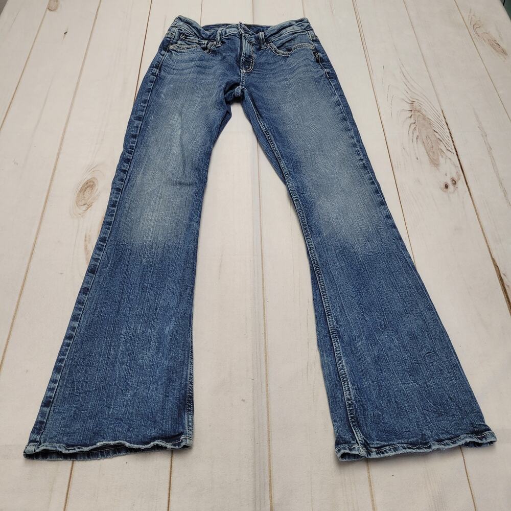 Silver Jeans Suki bootcut boot jeans stitched western boho stretch 28x31